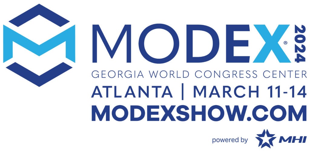 modex logo with text that reads: Georgia world congress center atlanta, march 11 through 14th modexshow dot com powered by MHI